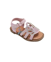 Bebe Big Girls Girl's Fashion Sandals – Dressy Shoes with rs Logo and Hanging Charms