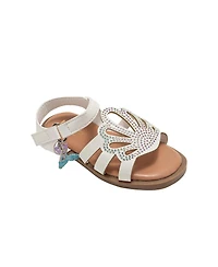 Bebe Big Girls Fashion Sandals – Dressy Shoes with rs Logo and Hanging Charms