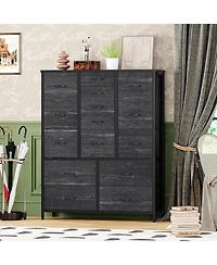 gaomon Inch Fabric Tall Dresser for Bedroom, 15 Drawer Dresser, Chest of Drawers for Clothes Storage