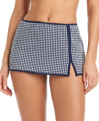 Sanctuary Women's Check Me Out High-Rise Swim Skirt