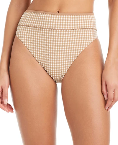 Sanctuary Women's Check Me Out High-Waist Swim Bottoms