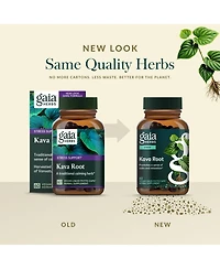 Gaia Herbs Kava Root - Helps Sustain a Sense of Natural Calm and Relaxation During Times of Stress - Made With Noble Kava Cultivars