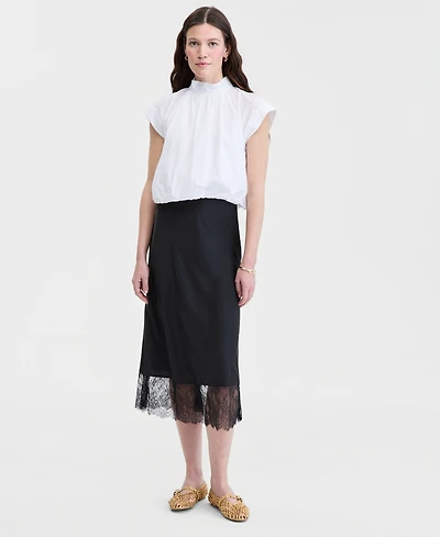 On 34th Women's Lace-Hem Midi Slip Skirt, Macy's Exclusive