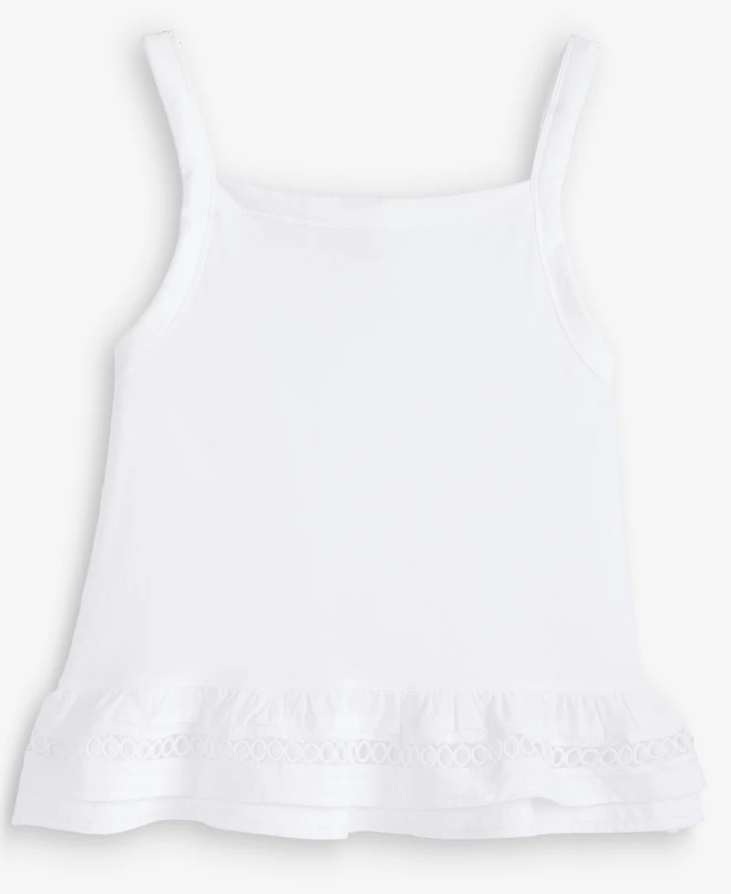 On 34th Women's Cotton Layered Ruffled-Hem Woven Mix Tank Top, Macy's Exclusive