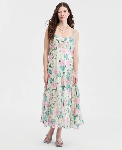 On 34th Women's Lena Lotus Printed Chiffon Ruffled Maxi Dress, Macy's Exclusive