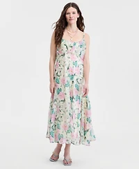 On 34th Women's Lena Lotus Printed Chiffon Ruffled Maxi Dress, Macy's Exclusive