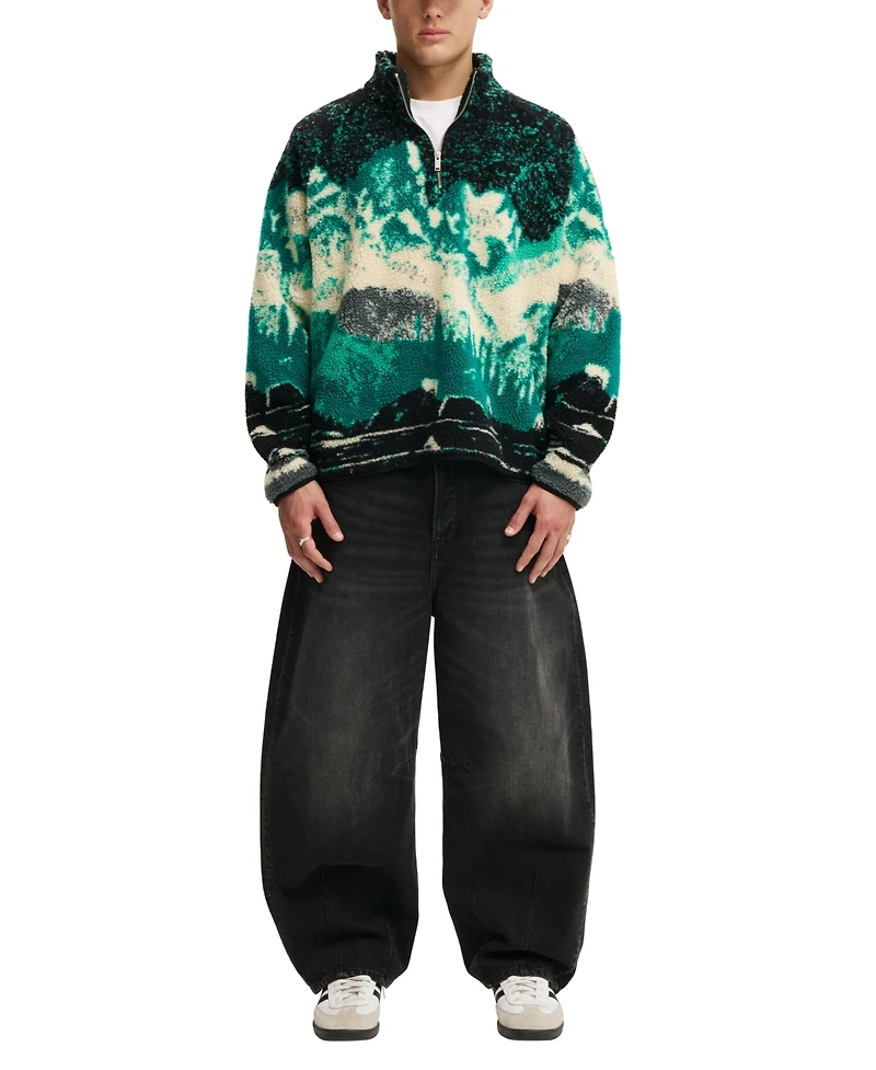 Cotton On Men's Teddy Quarter-Zip Sweater