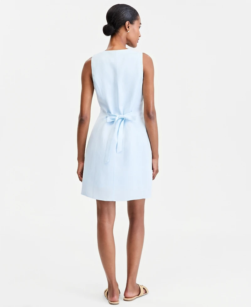 On 34th Women's Linen-Blend V-Neck Minidress, Macy's Exclusive