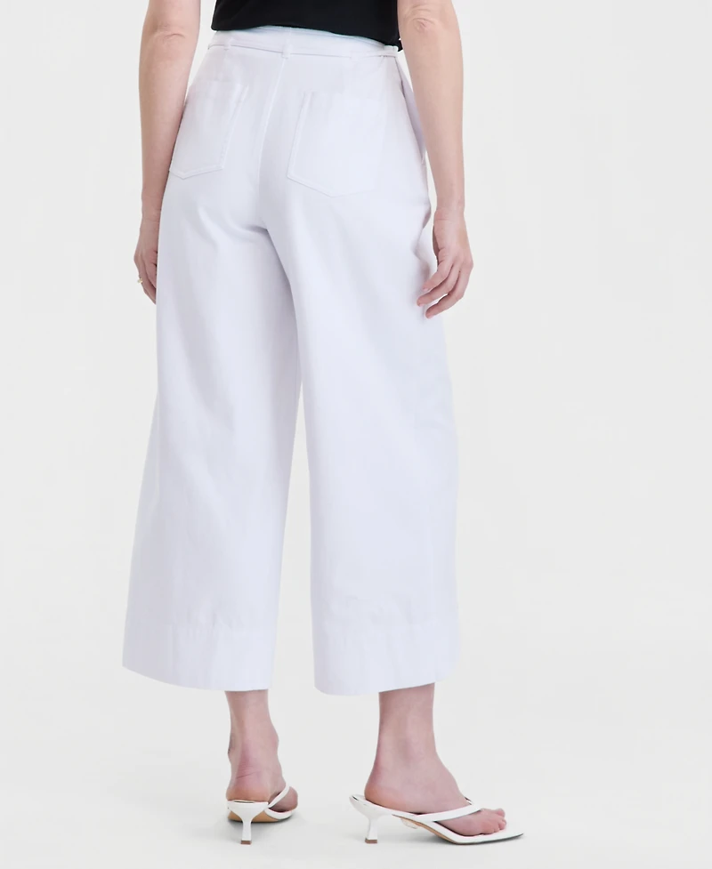 On 34th Women's High-Rise Cropped Linen-Blend Wide-Leg Pants, Macy's Exclusive