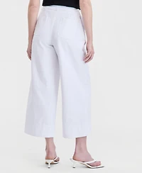 On 34th Women's High-Rise Cropped Linen-Blend Wide-Leg Pants, Macy's Exclusive