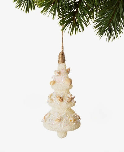 Holiday Lane Seaside Glass Shell Tree Ornament, Macy's Exclusive