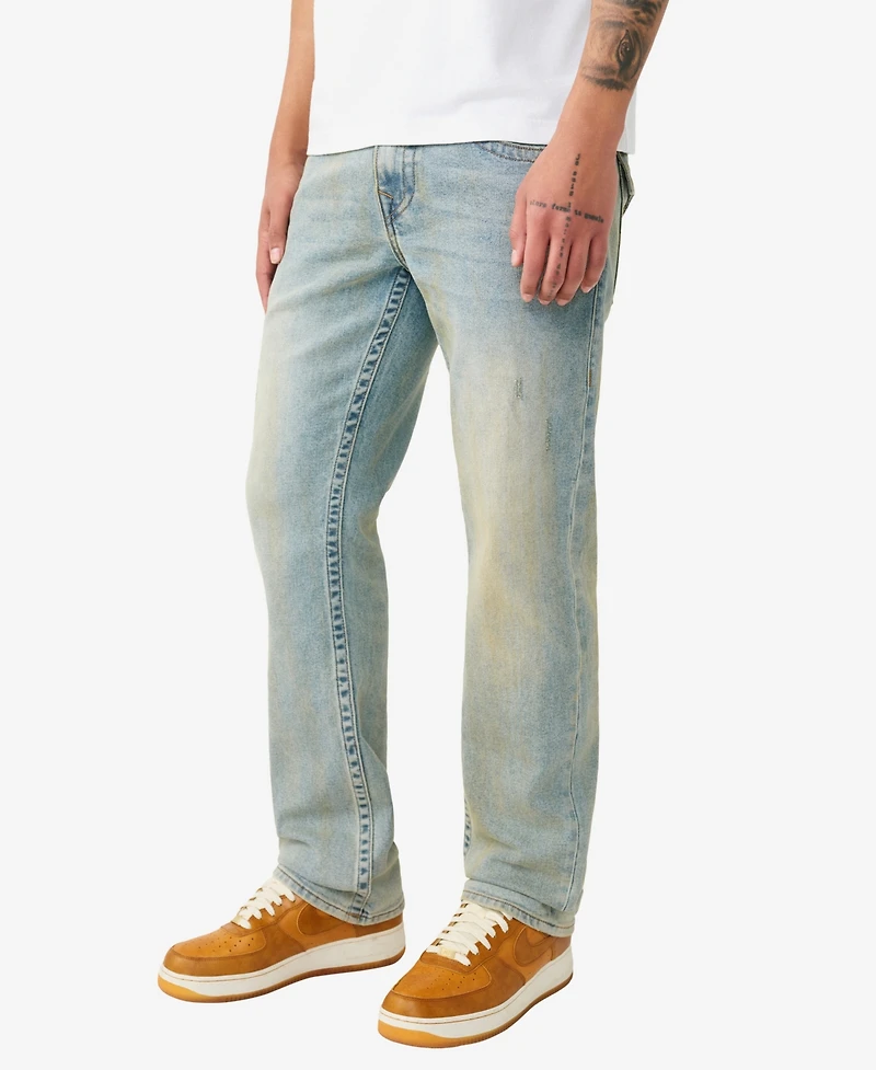 True Religion Men's Ricky Single Needle Straight Jeans