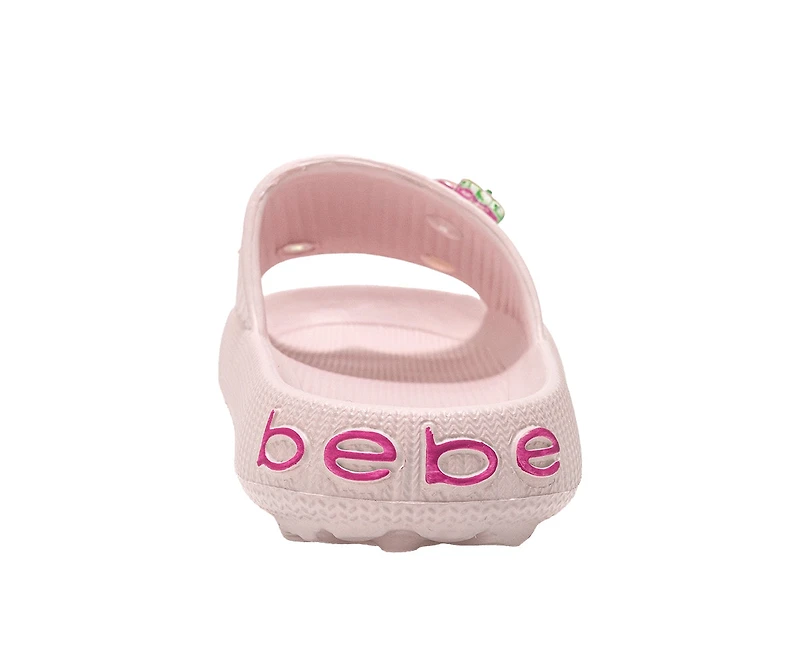 Bebe Little Girls Girls Eva Slide – Lightweight Comfy Slide Sandals with Fruit Charms