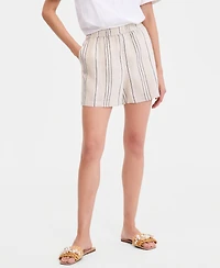 I.n.c. International Concepts Women's Striped Shorts, Macy's Exclusive