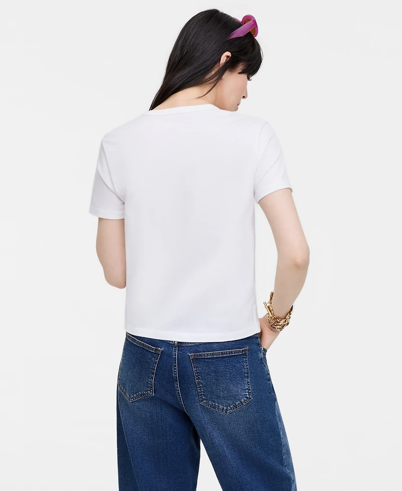 Women's Cropped Sunglasses T-Shirt, Macy's Exclusive- Molly Rogers Capsule Collection