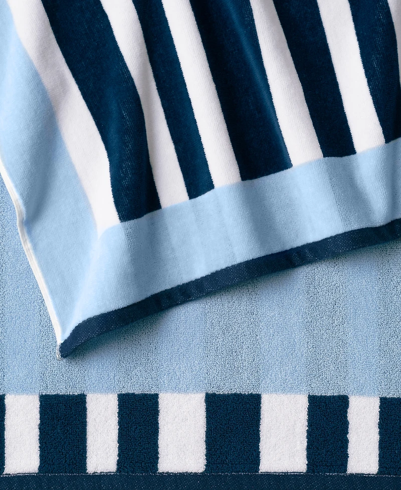 The Beach House Frame Stripe Cotton Towel, 40" x 70"