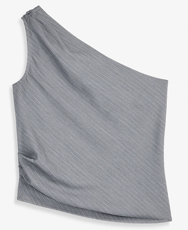 Women's Pinstripe One-Shoulder Top, Macy's Exclusive- Molly Rogers Capsule Collection