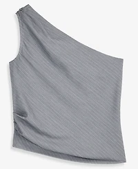 Women's Pinstripe One-Shoulder Top, Macy's Exclusive- Molly Rogers Capsule Collection