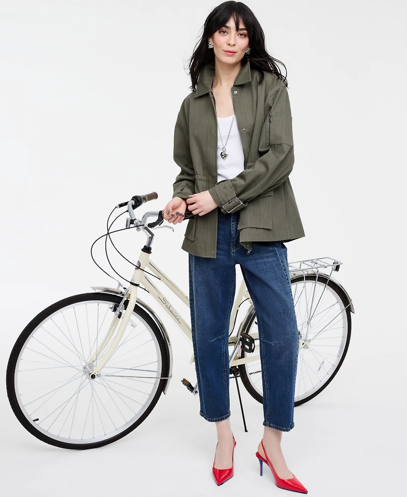 Women's Back Pocket Utility Jacket, Macy's Exclusive- Molly Rogers Capsule Collection