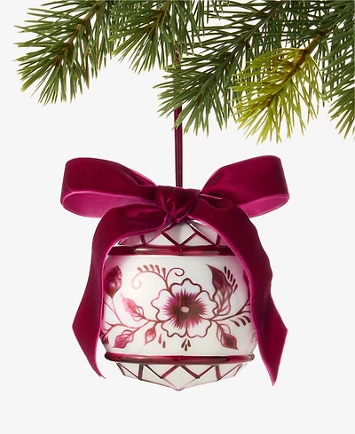 Holiday Lane Holiday Toile Glass Ball Ornament, Macy's Exclusive