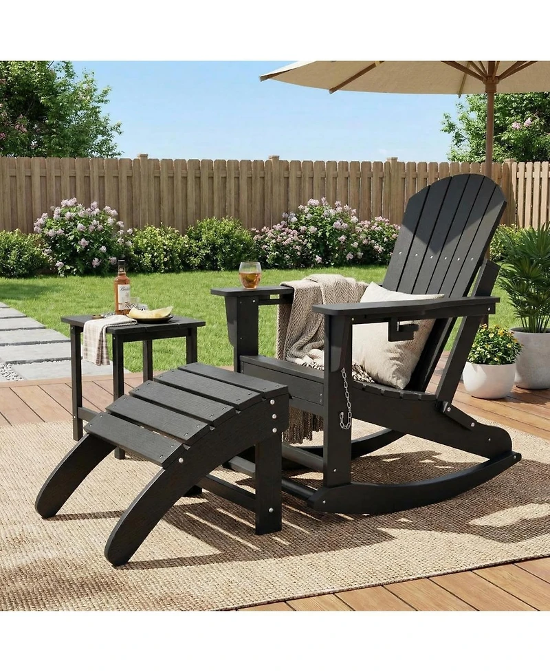 gaomon Hdpe Adirondack Ottoman Foot Rest, Weather Resistant Outdoor Footstool for Adirondack Chair