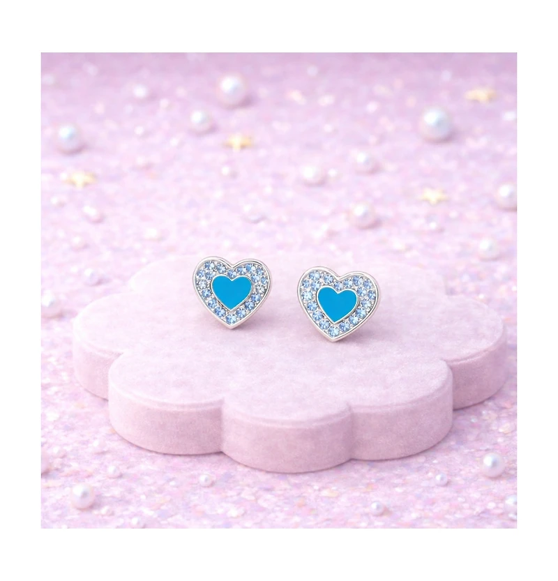 Chanteur Girls Heart Hypoallergenic Earrings with Surgical Titanium Screwbacks