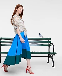Women's High-Low Contrast-Hem Full Skirt, Macy's Exclusive- Molly Rogers Capsule Collection