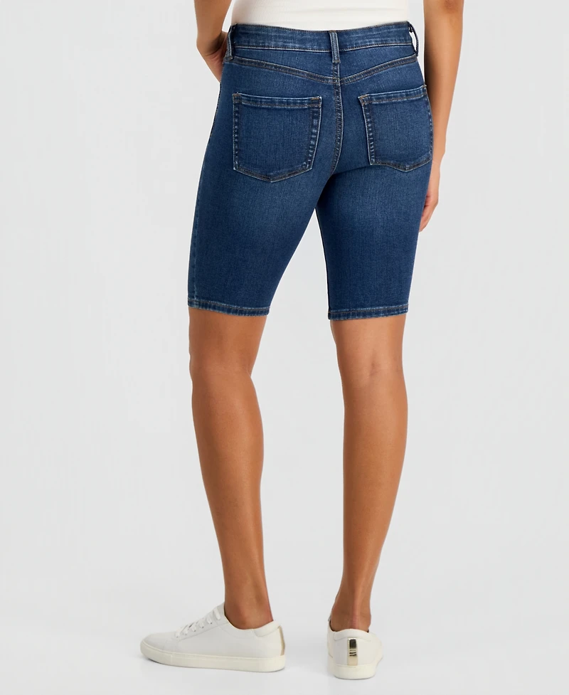 Style & Co Women's Mid-Rise Denim Bermuda Shorts, Macy's Exclusive