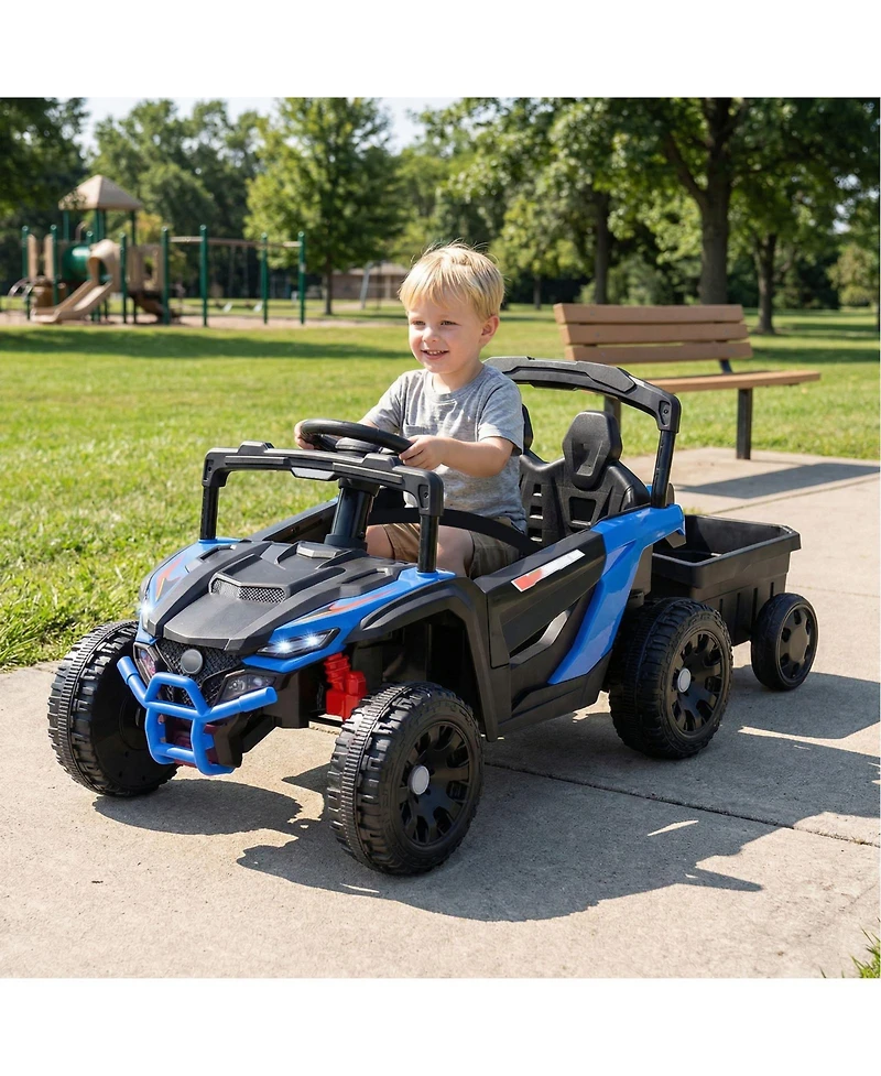 Slickblue 12V Electric Ride On Tractor with Parent Remote for Kids