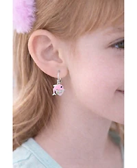Chanteur Girls Dolphin Hypoallergenic Heart Earrings with Sterling Silver Leverbacks
