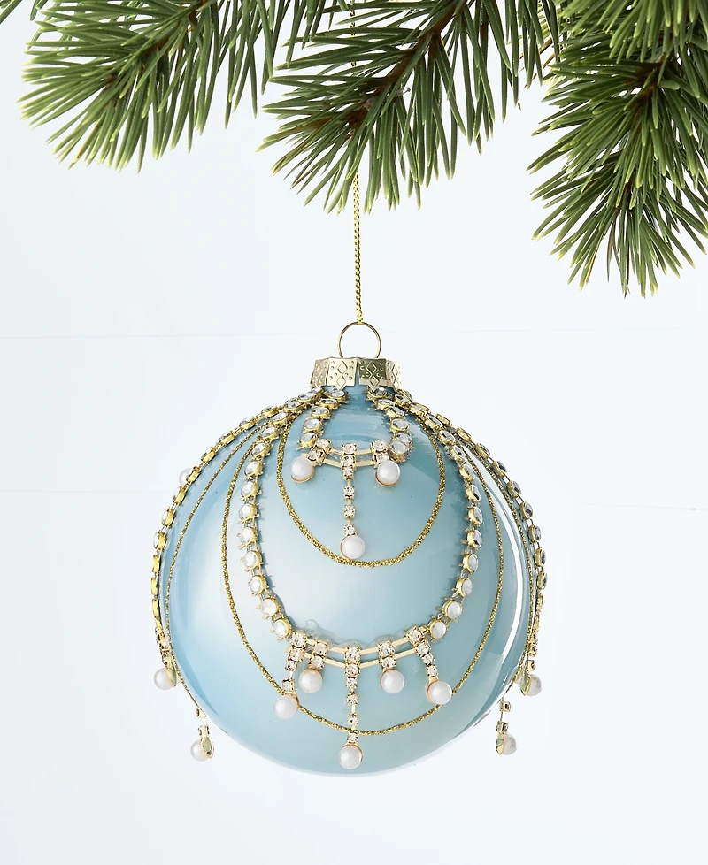 Holiday Lane Gilded Glamour Gems Ball Ornament, Macy's Exclusive