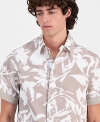 Guess Men's Allover Print Button-Up Shirt