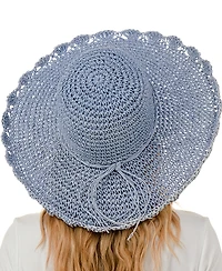 Marcus Adler Scalloped Straw Sun Hat