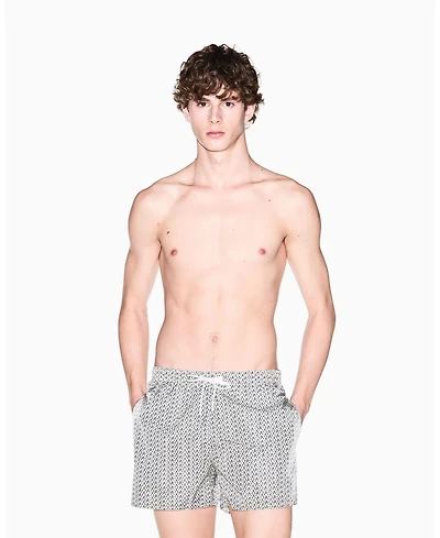 A|X Armani Exchange Men's Allover Logo Print Swim Trunk
