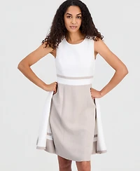 Kasper Women's Sleeveless Colorblocked Sheath Dress