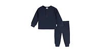 Gerber Baby Boys 2-Piece Top and Active Pant Set, Troposphere, 0-3 Months