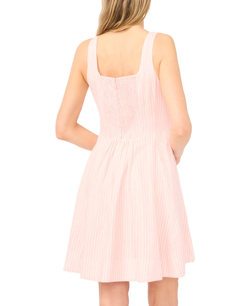 CeCe Women's Sleeveless Back Smocked Short Dress