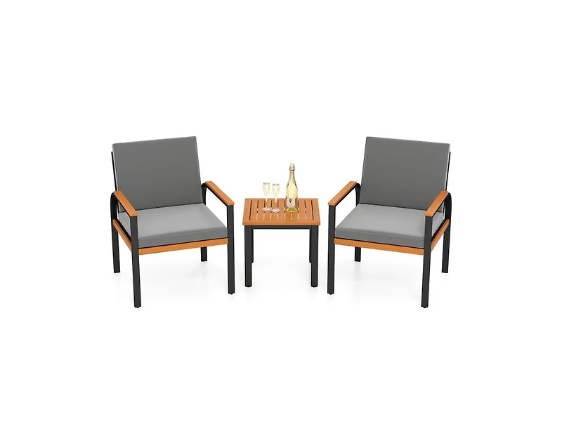 Slickblue 3-Piece Patio Conversation Furniture Set with Coffee Table