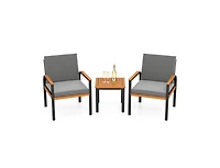 Slickblue 3-Piece Patio Conversation Furniture Set with Coffee Table