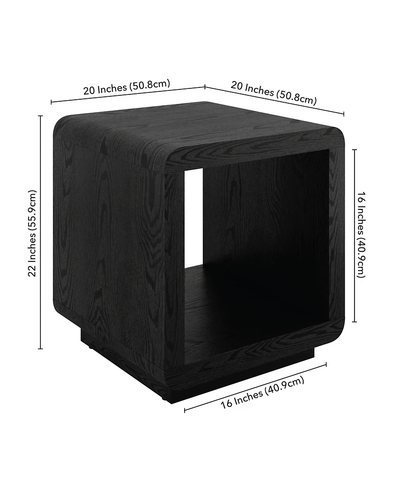 Hudson & Canal Lonni 20" Wide Square Side Table