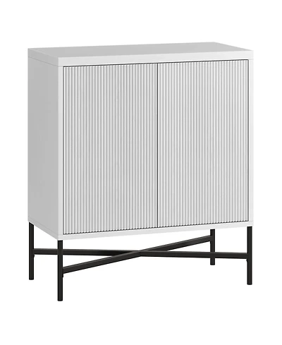 Hudson & Canal Brighton 28" Wide Rectangular Fluted Accent Cabinet