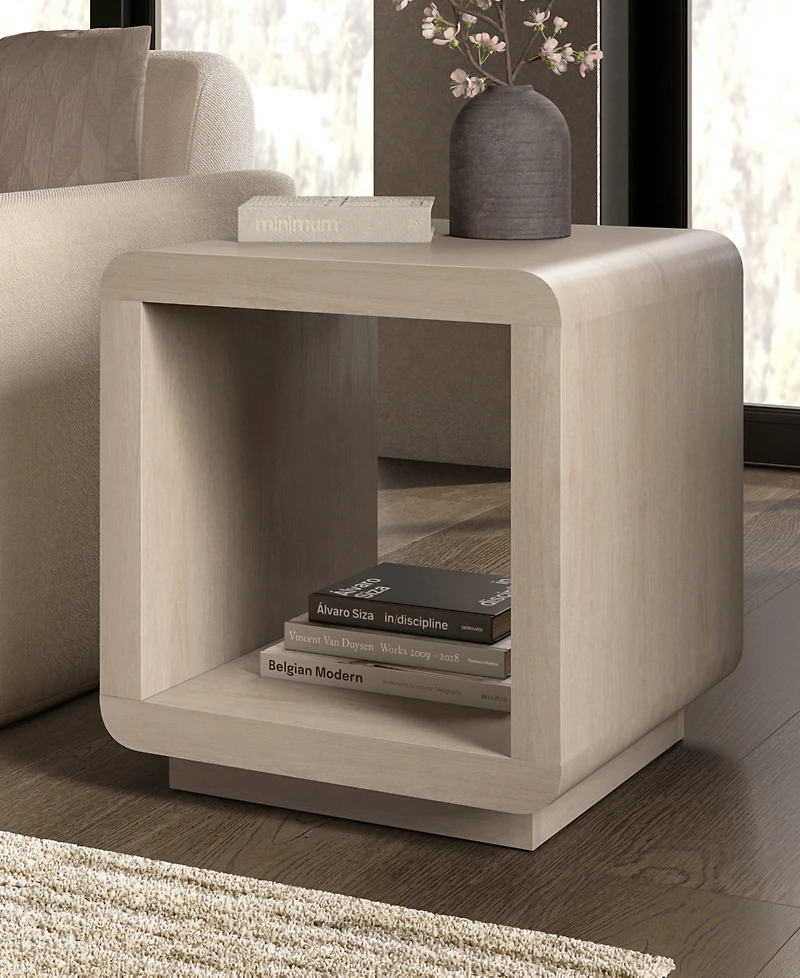 Hudson & Canal Lonni 20" Wide Square Side Table