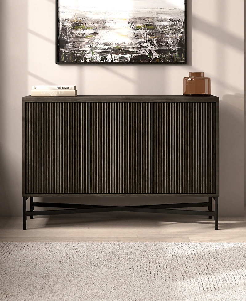 Hudson & Canal Brighton 48" Wide Rectangular Fluted Buffet Table