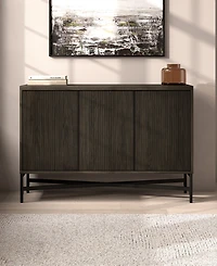 Hudson & Canal Brighton 48" Wide Rectangular Fluted Buffet Table