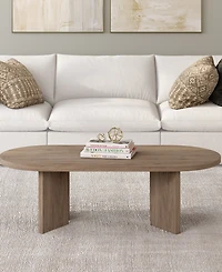 Hudson & Canal Alma 48" Wide Oval Coffee Table