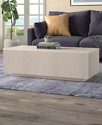 Hudson & Canal Reyes 48" Wide Rectangular Fluted Coffee Table
