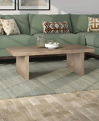 Hudson & Canal Soren 48" Wide Rectangular Fluted Coffee Table