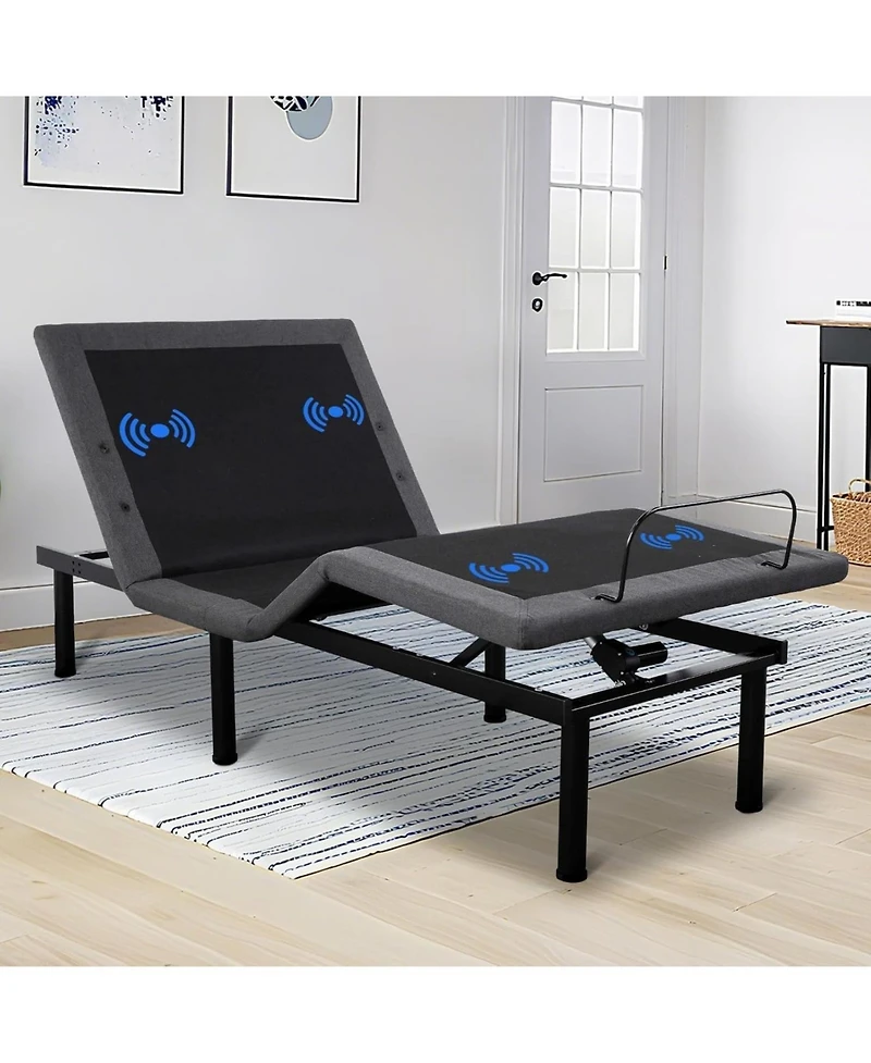 gaomon Twin Xl Adjustable Bed Frame, Ergonomic Electric Bed Base with Wireless Remote and 2 Usb Ports, Head and Foot Incline, Nightlight