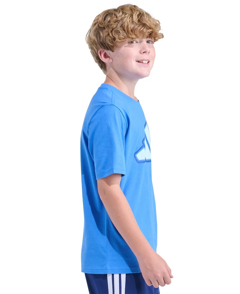 adidas Boys' 8-20 Short-Sleeve Two Color Logo T-Shirt