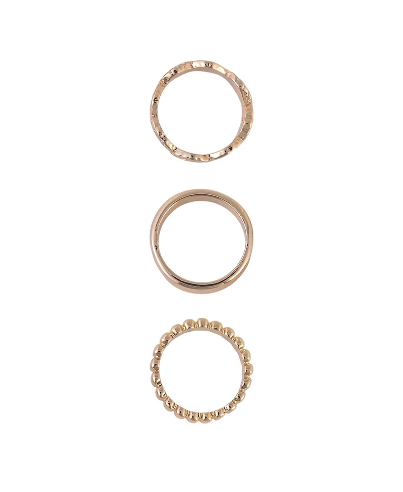 Rachel Rachel Roy 3 Piece Ring Set